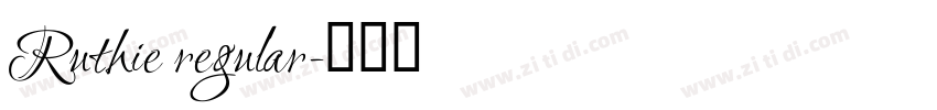 Ruthie regular字体转换